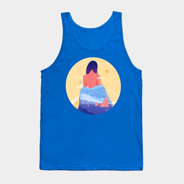 Sea Thoughts Tank Top by Anniko_story